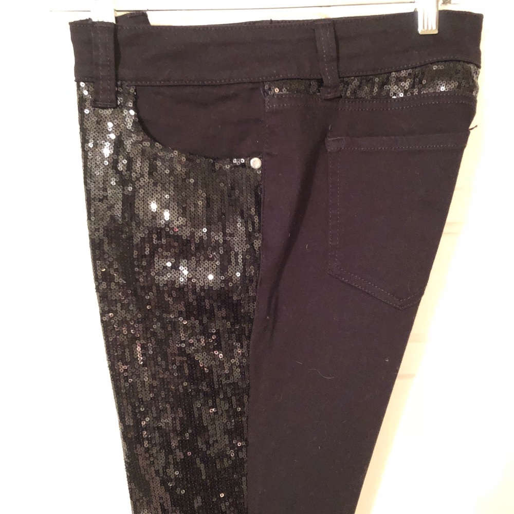 Black sequin pants